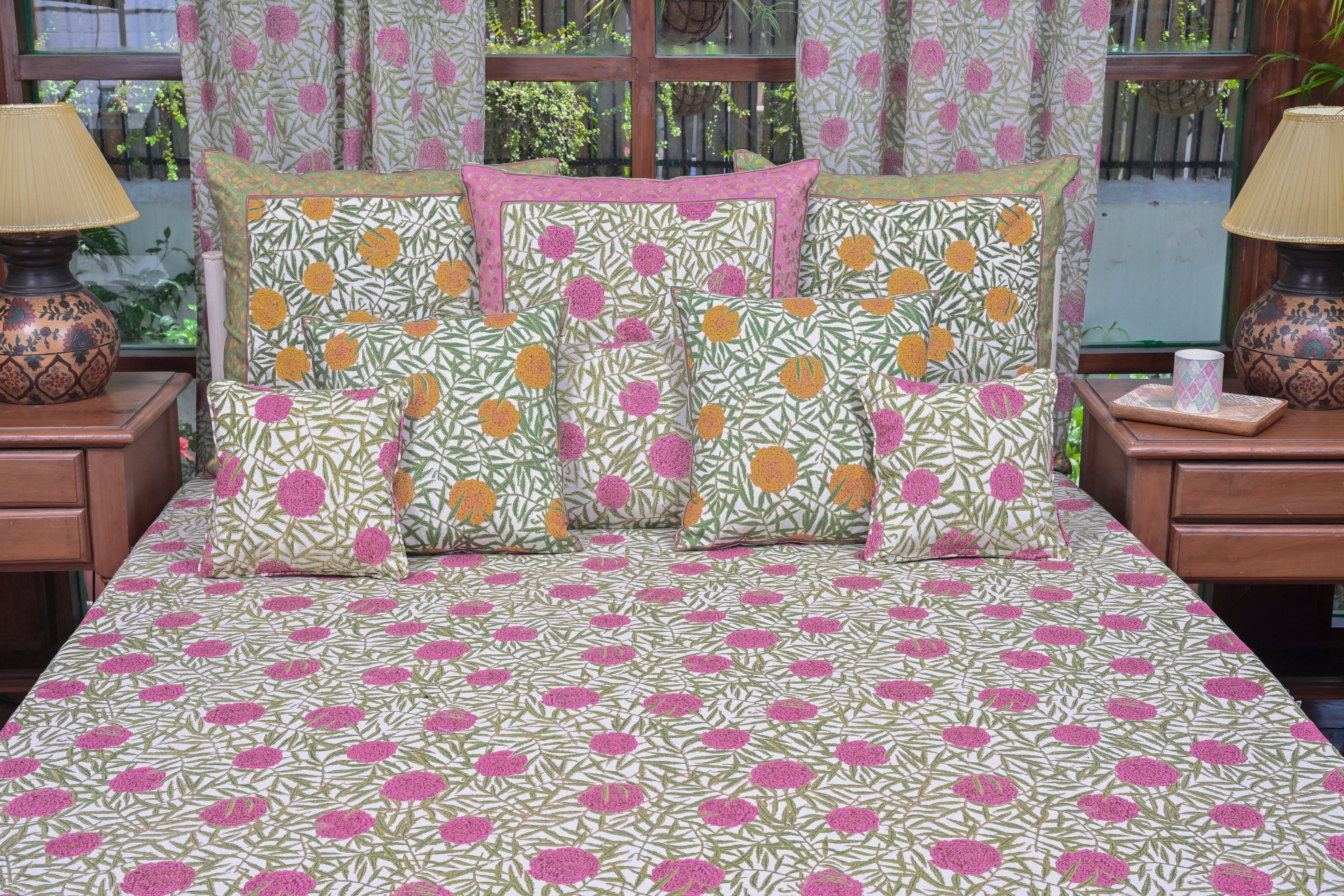 Bed Cover - Small Genda Phool Chum Chum