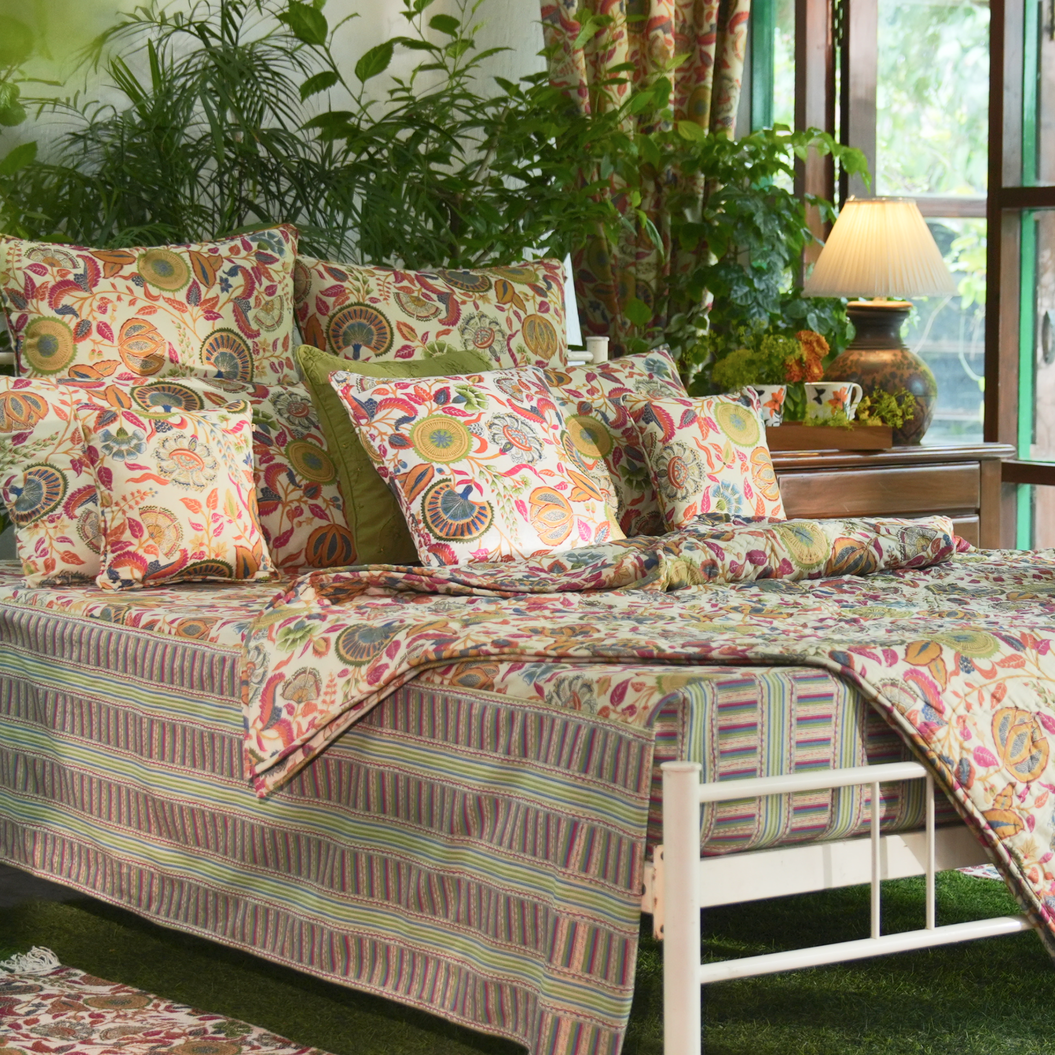 Bed Cover - Mohabbat Garnet