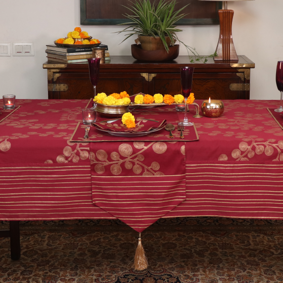 Table Cloth - Humera Mehroon