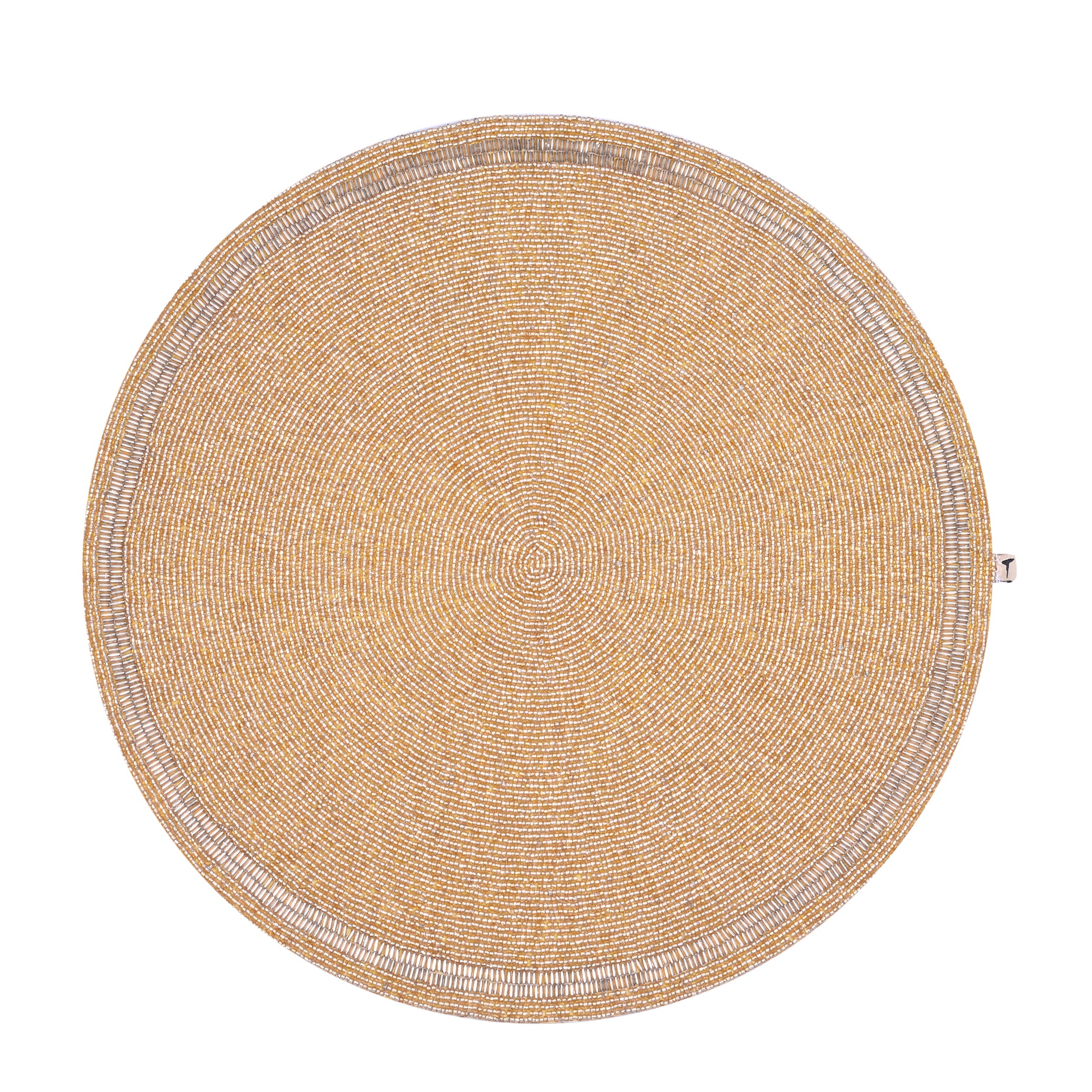Beaded Mat - Festive Garden Gold