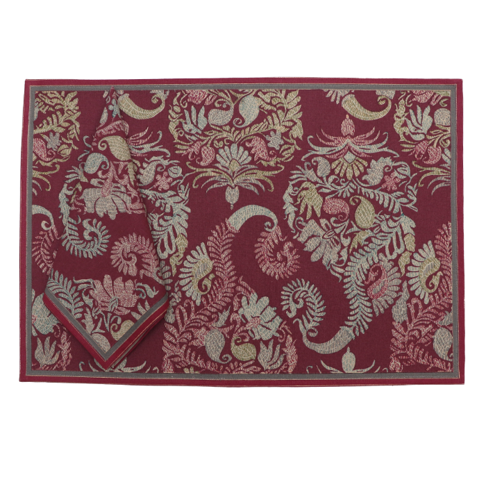Mat Nap (Set of 6) - Ambara Tartar red