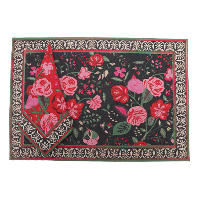 Mat Nap (Set of 6) - Mughal Garden Mughal Green
