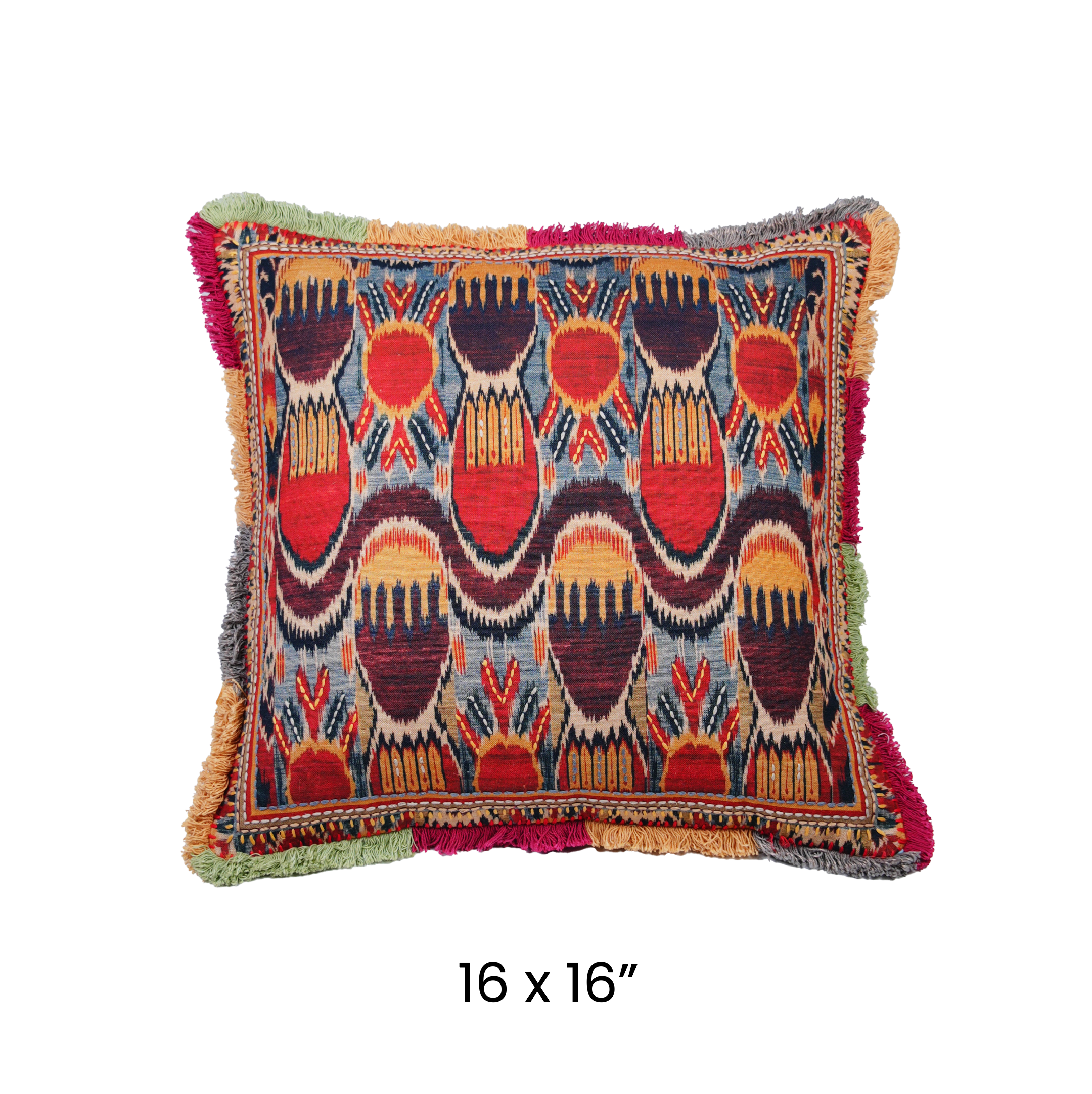 Cushion Cover - Ikat Sun Arch Terra Glow