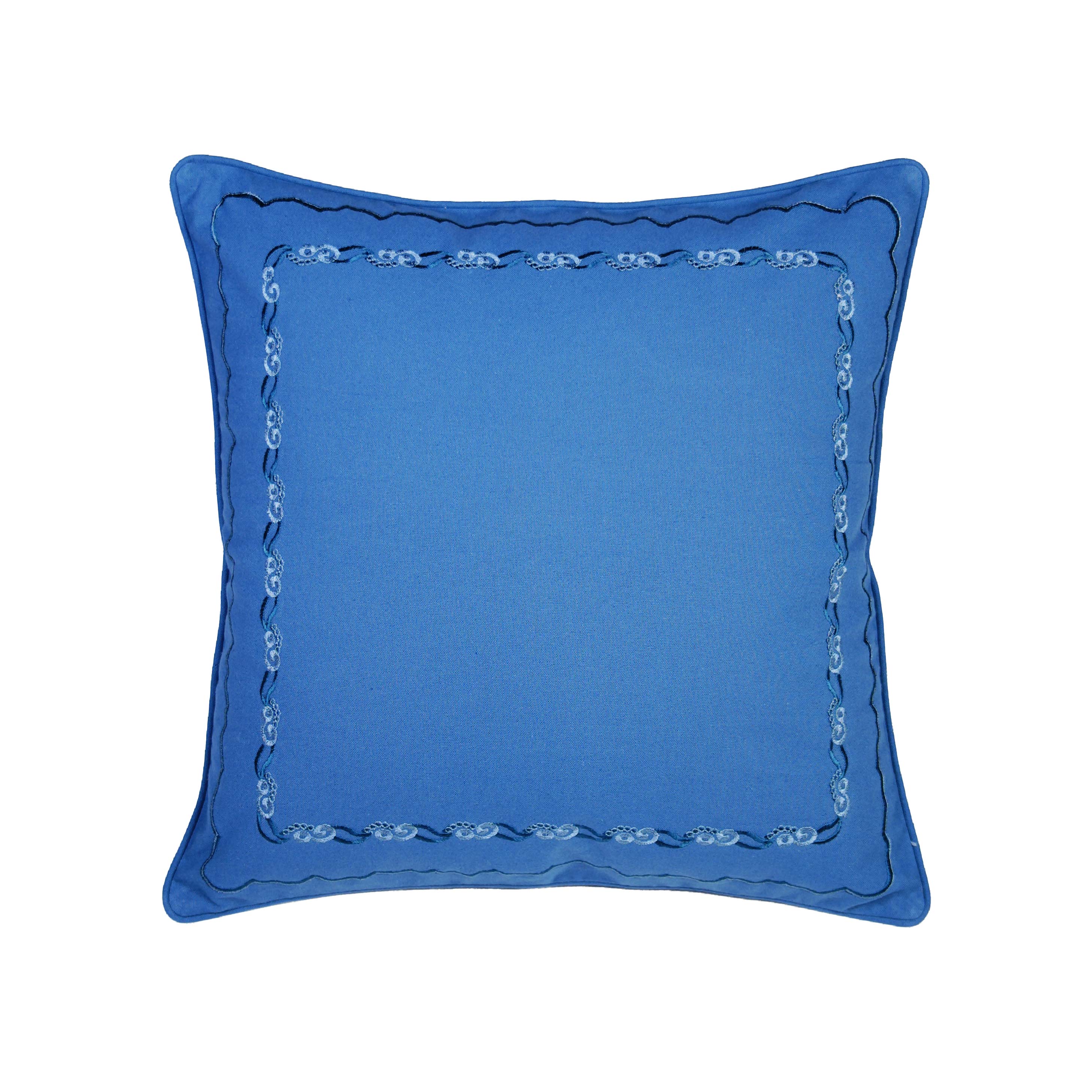 Cushion Cover - Scalloped Bale - Baja Blue