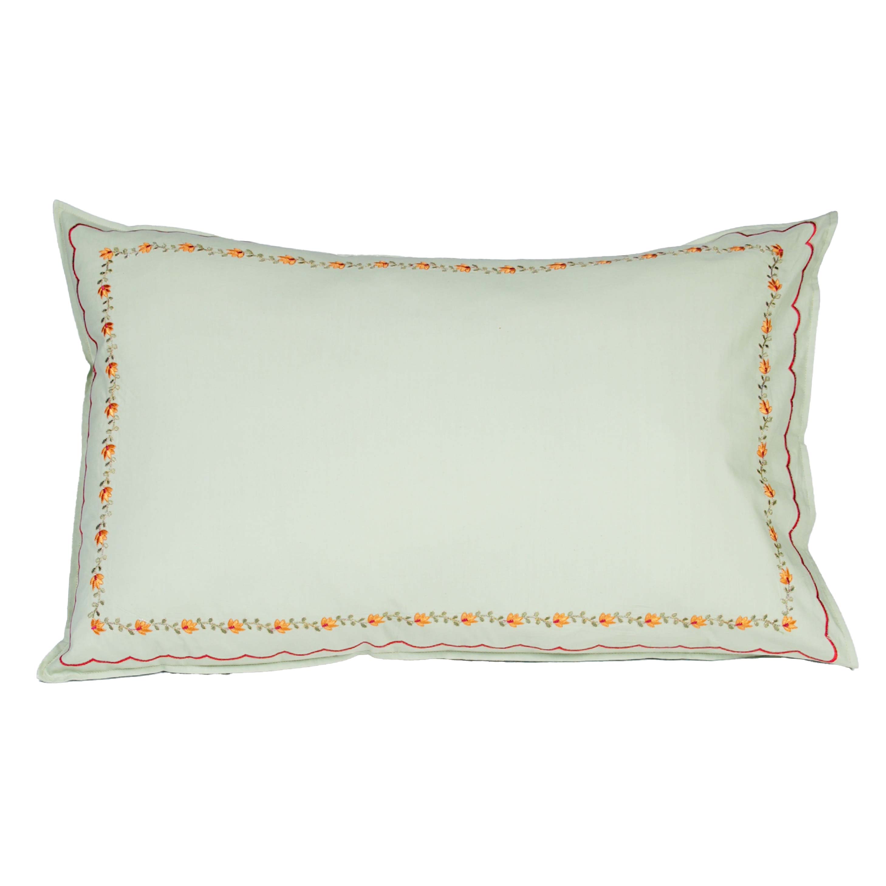 Pillow Cover - Scalloped Phool Patti - Sweet Pea