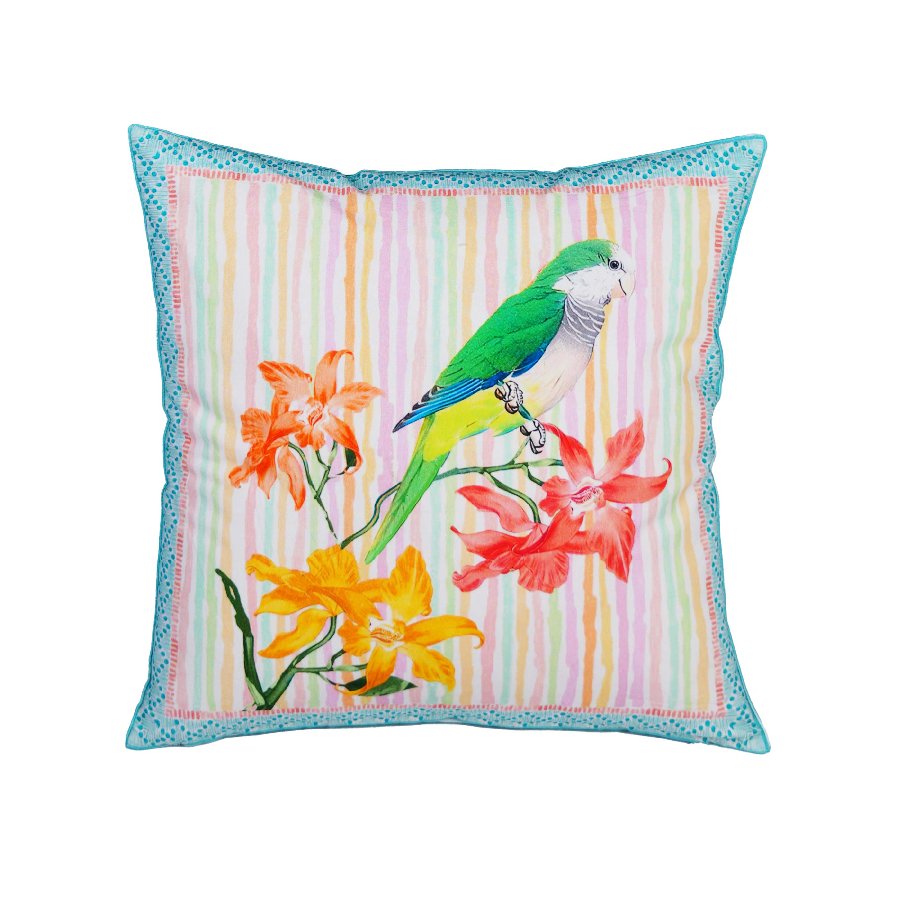 Cushion Cover - Parakeet Rainbow