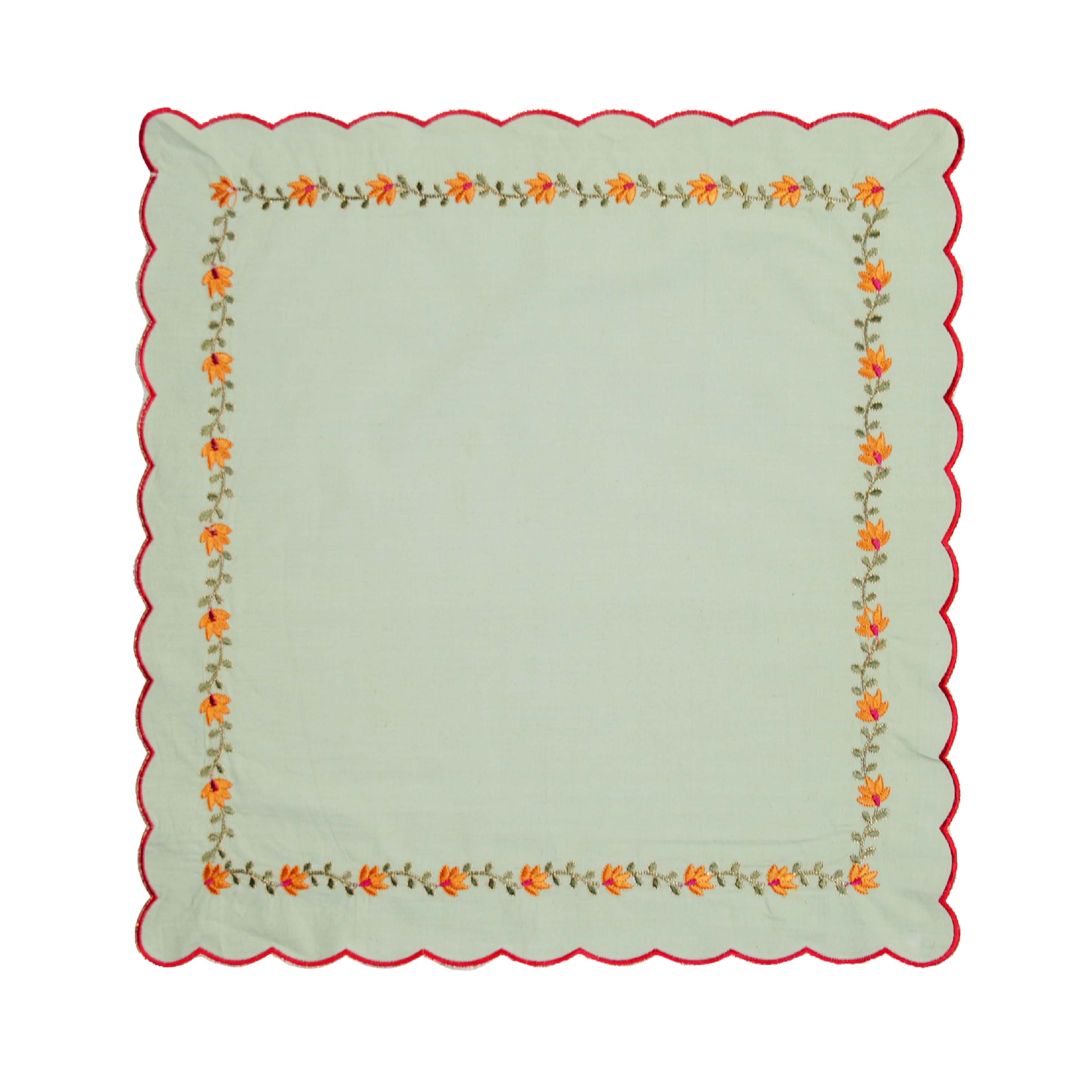 Napkin (Set of 6) - Scalloped Phool Patti - Sweet Pea