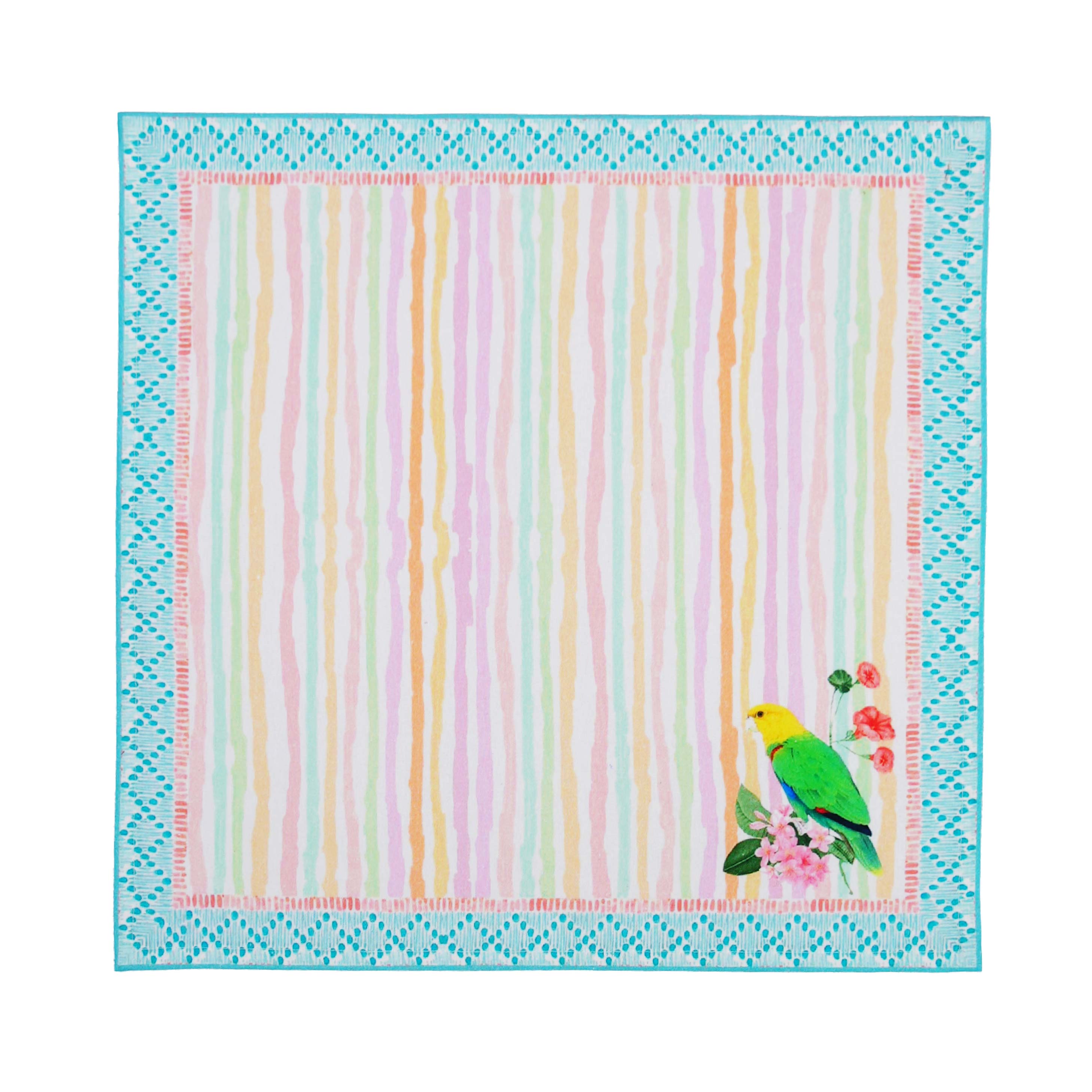 Napkin (Set of 6) - Parakeet Rainbow