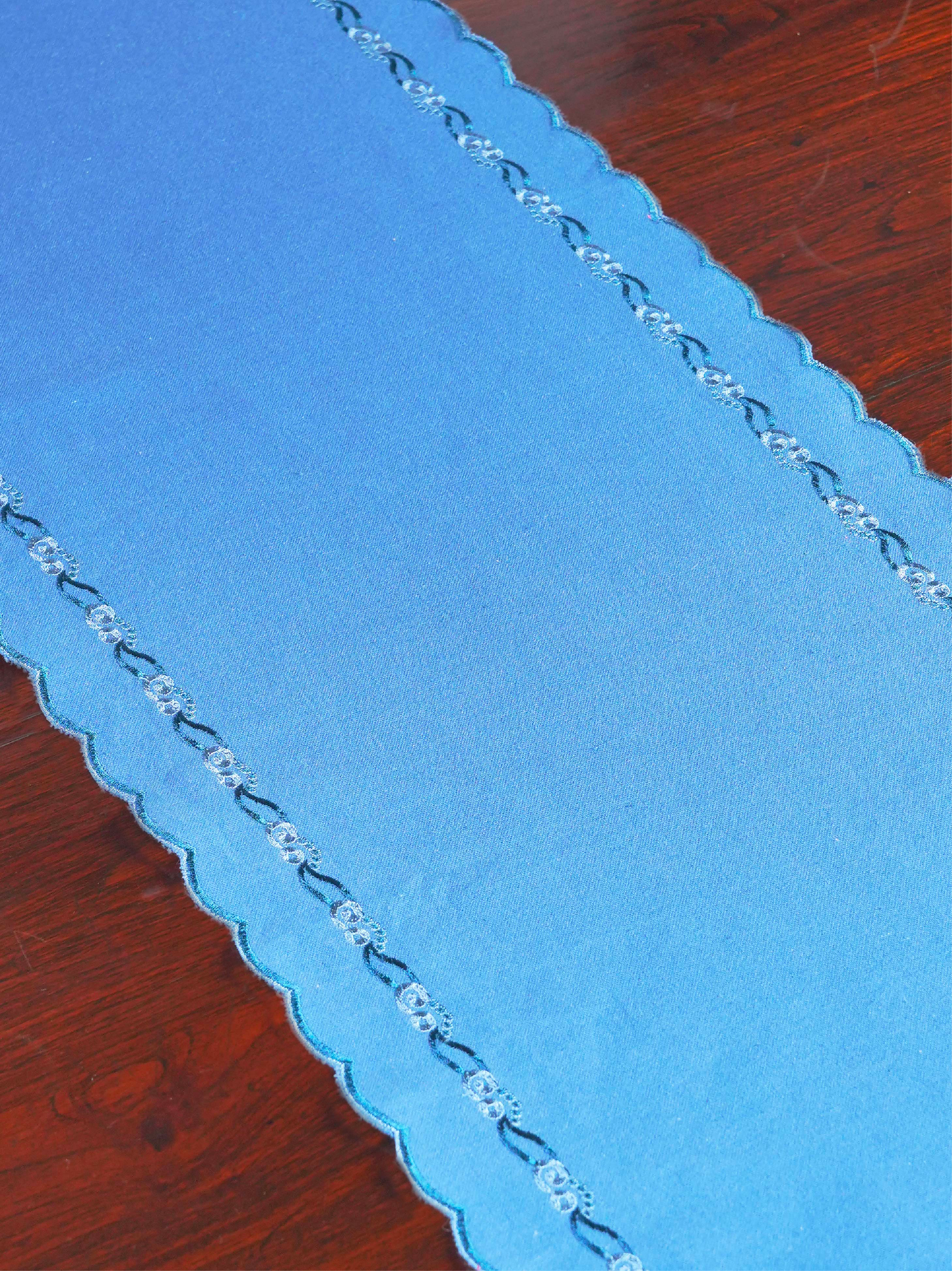 Runner - Scalloped Bale - Baja Blue