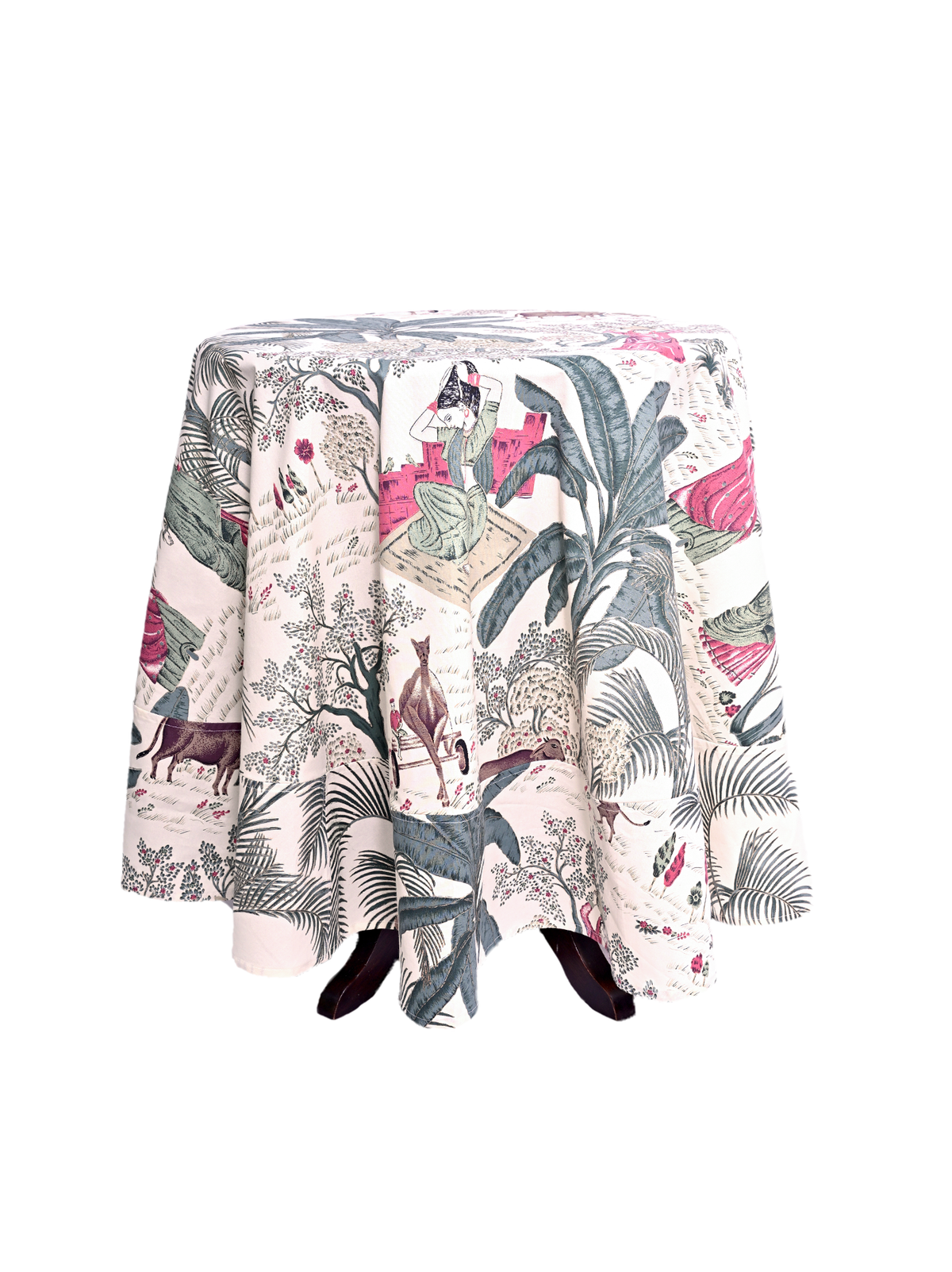 Round Table Cloth -  Village Life Rose Mist