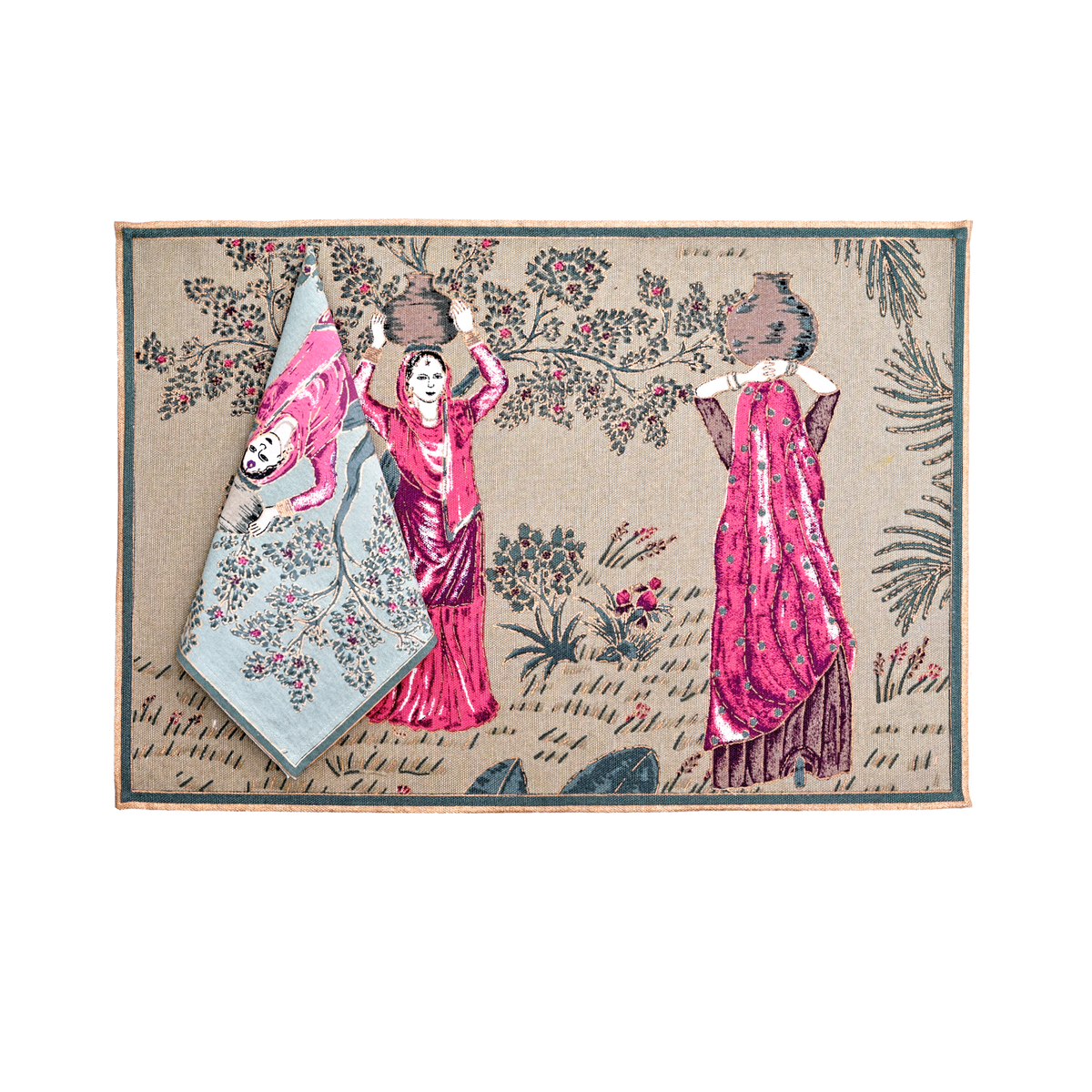 Mat & Napkin set of 6  - Village Life Rose Mist