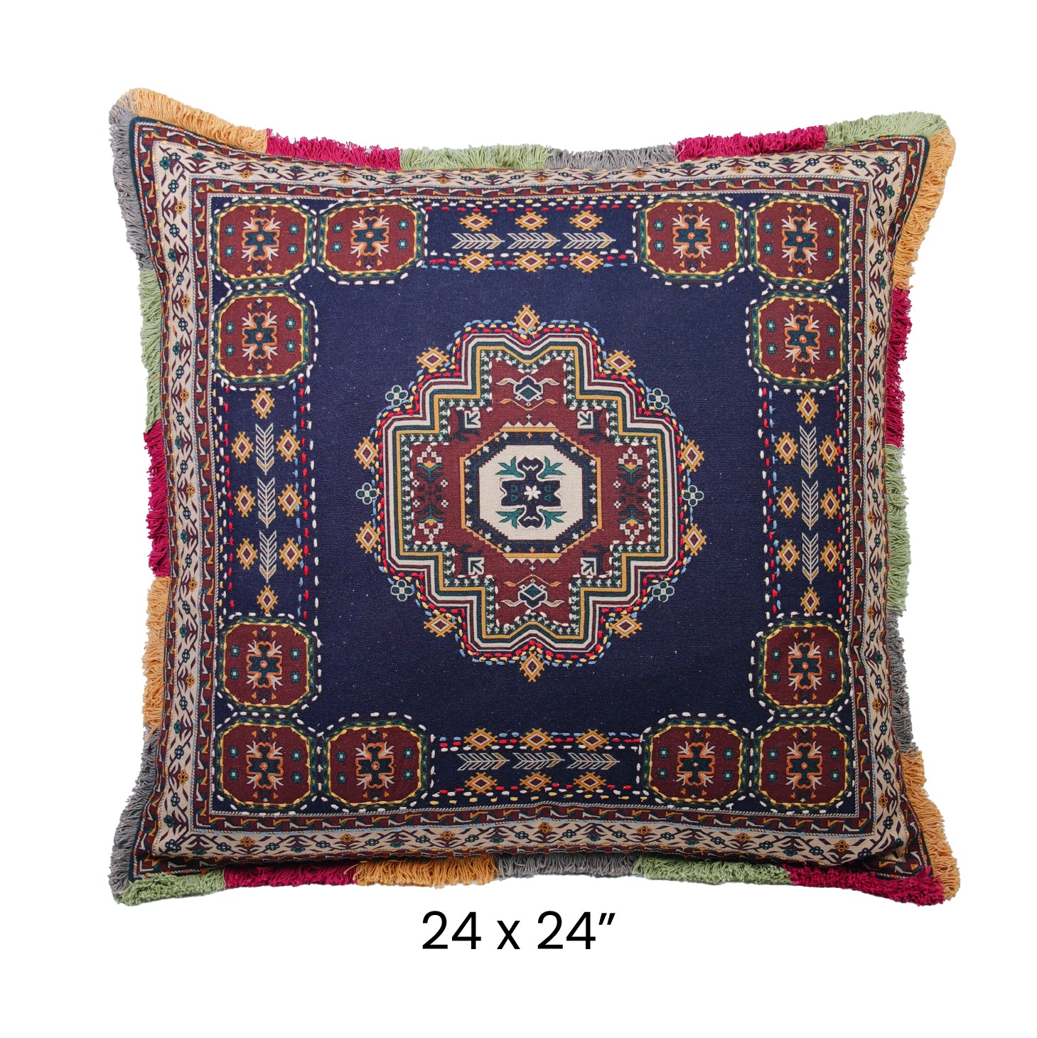 Cushion Cover - Indigo Medallion Deep Navy