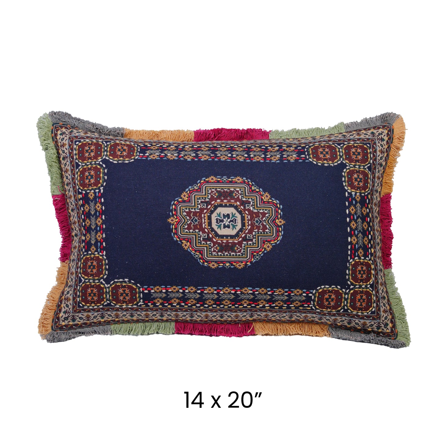 Cushion Cover - Indigo Medallion Deep Navy
