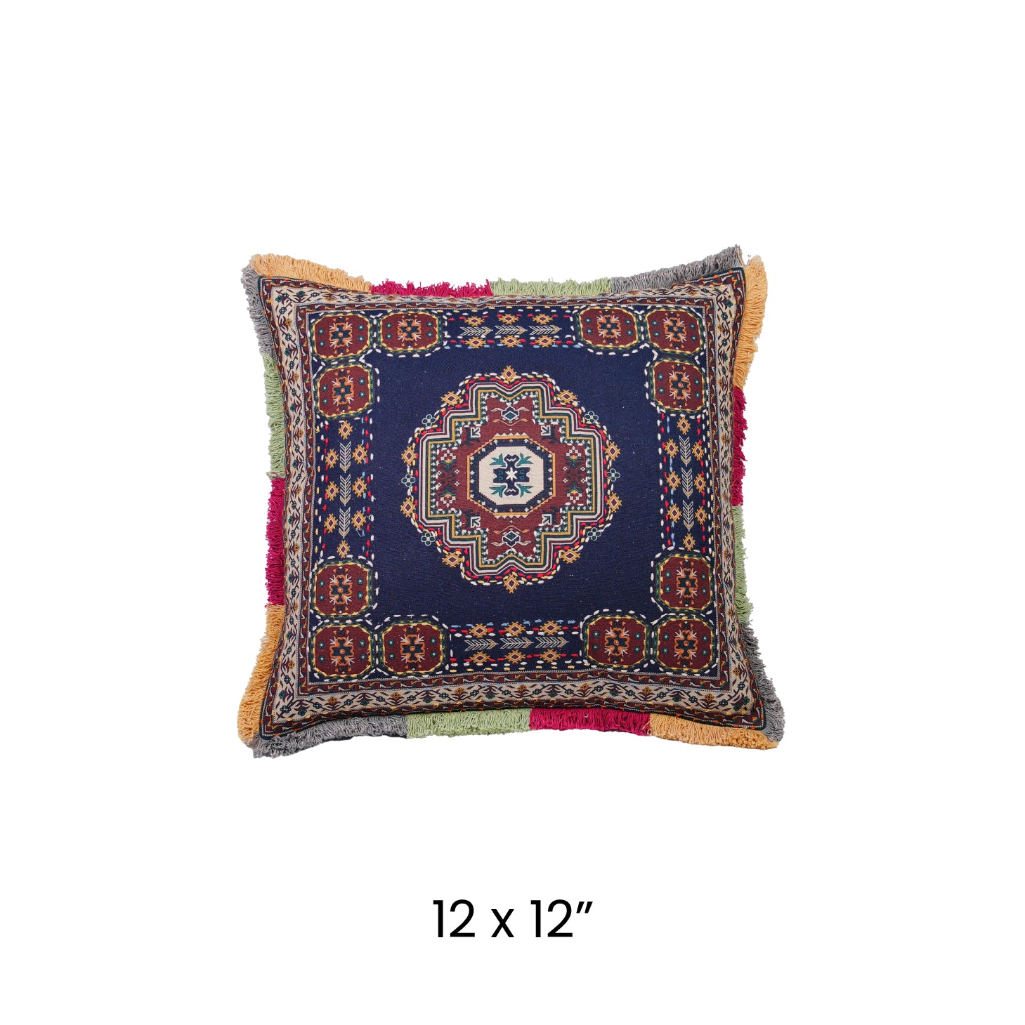 Cushion Cover - Indigo Medallion Deep Navy