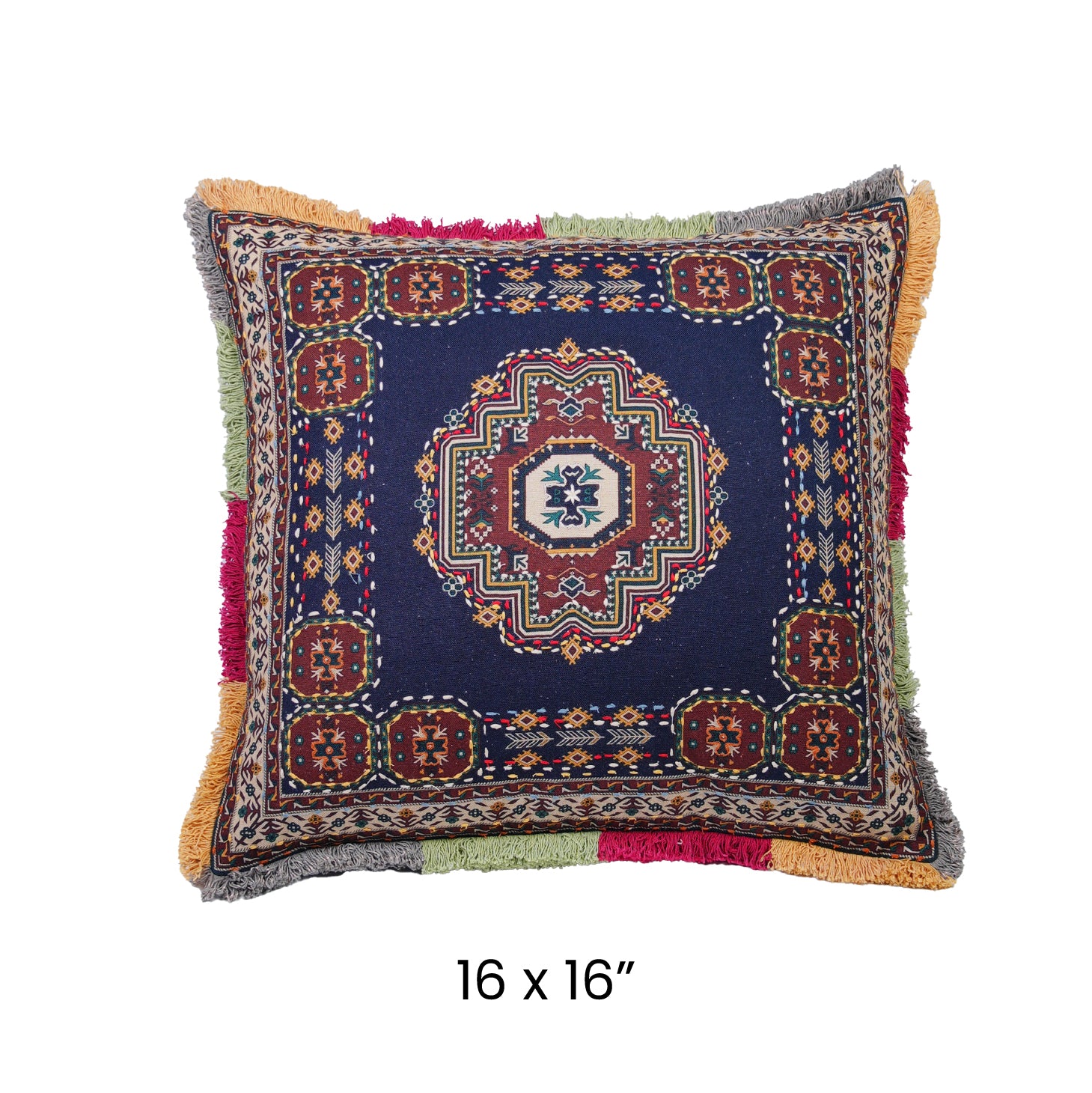 Cushion Cover - Indigo Medallion Deep Navy