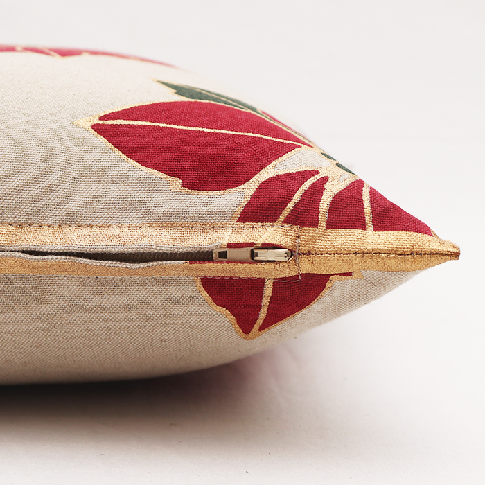 Cushion Cover - Poinsettia Red