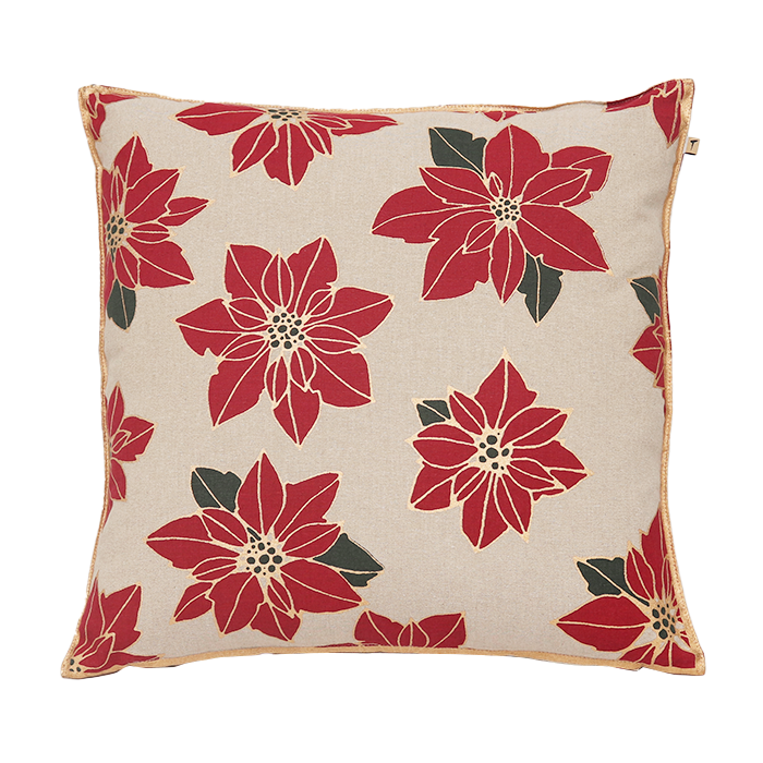 Cushion Cover - Poinsettia Red