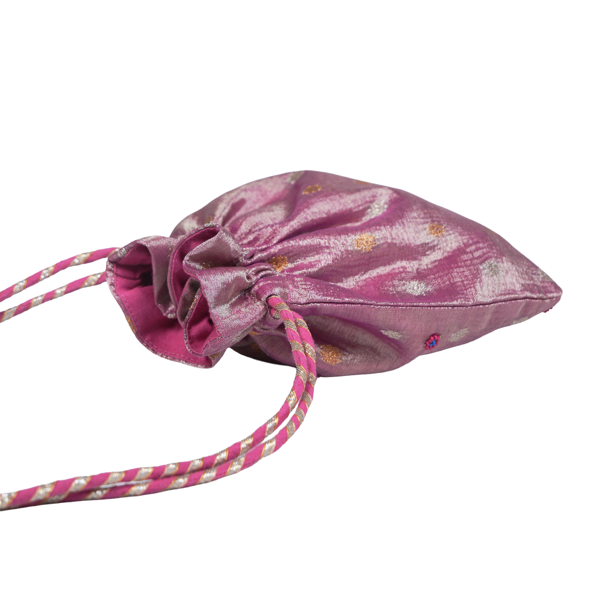 Juhi Organza Pouch - Vintage Pink