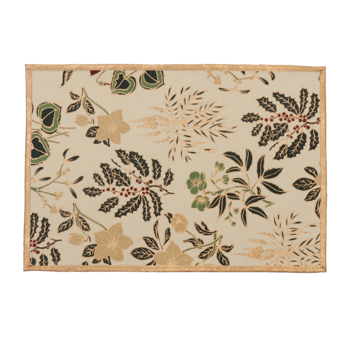 Mat Set of 6- Herberium Red/Green