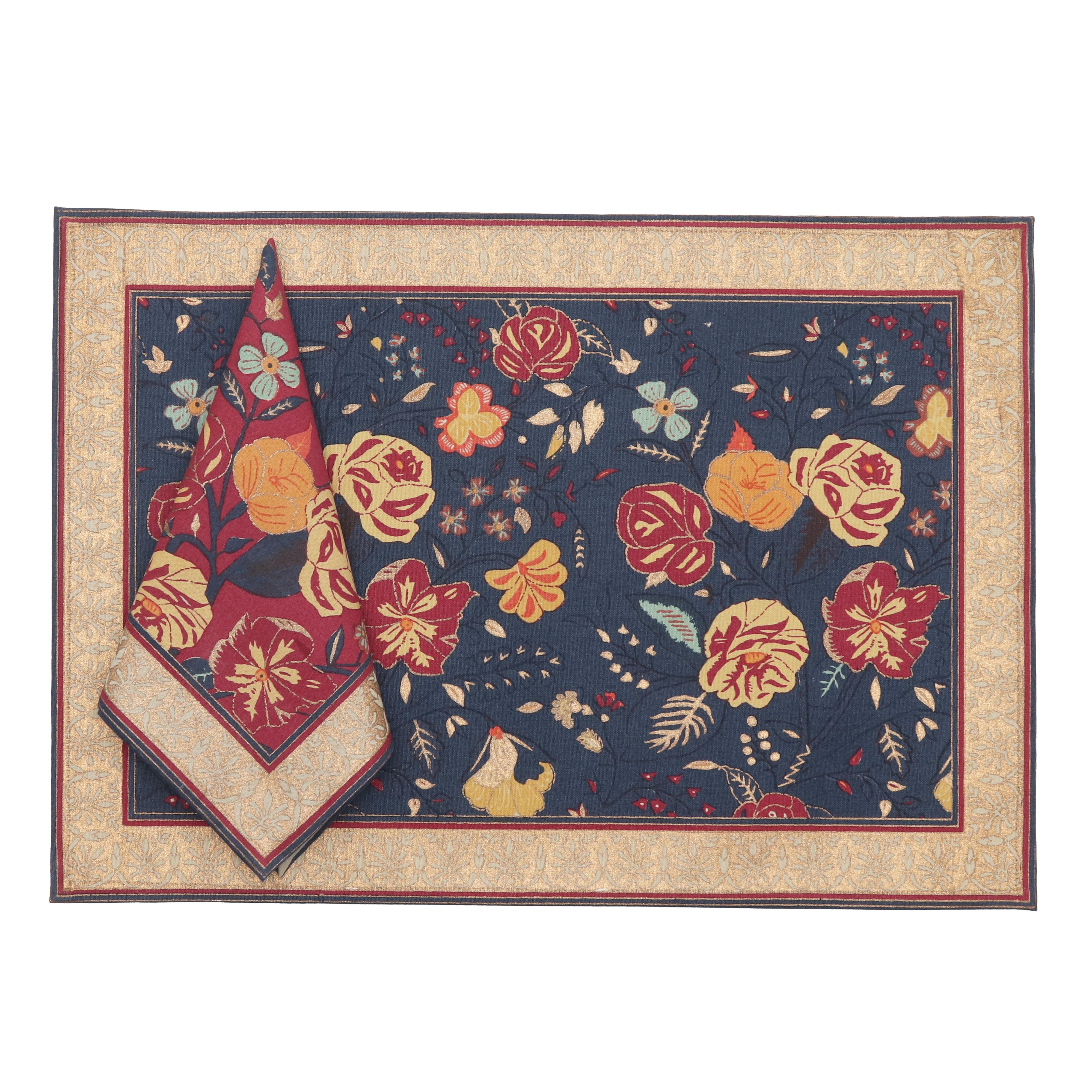 Mat Nap (Set of 6) - Mughal Garden Noorani