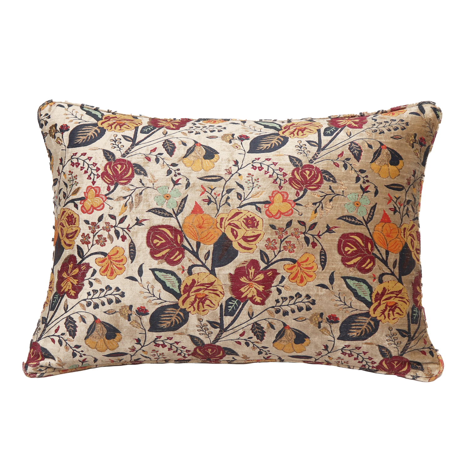 Velvet Cushion Cover - Mughal Garden Noorani