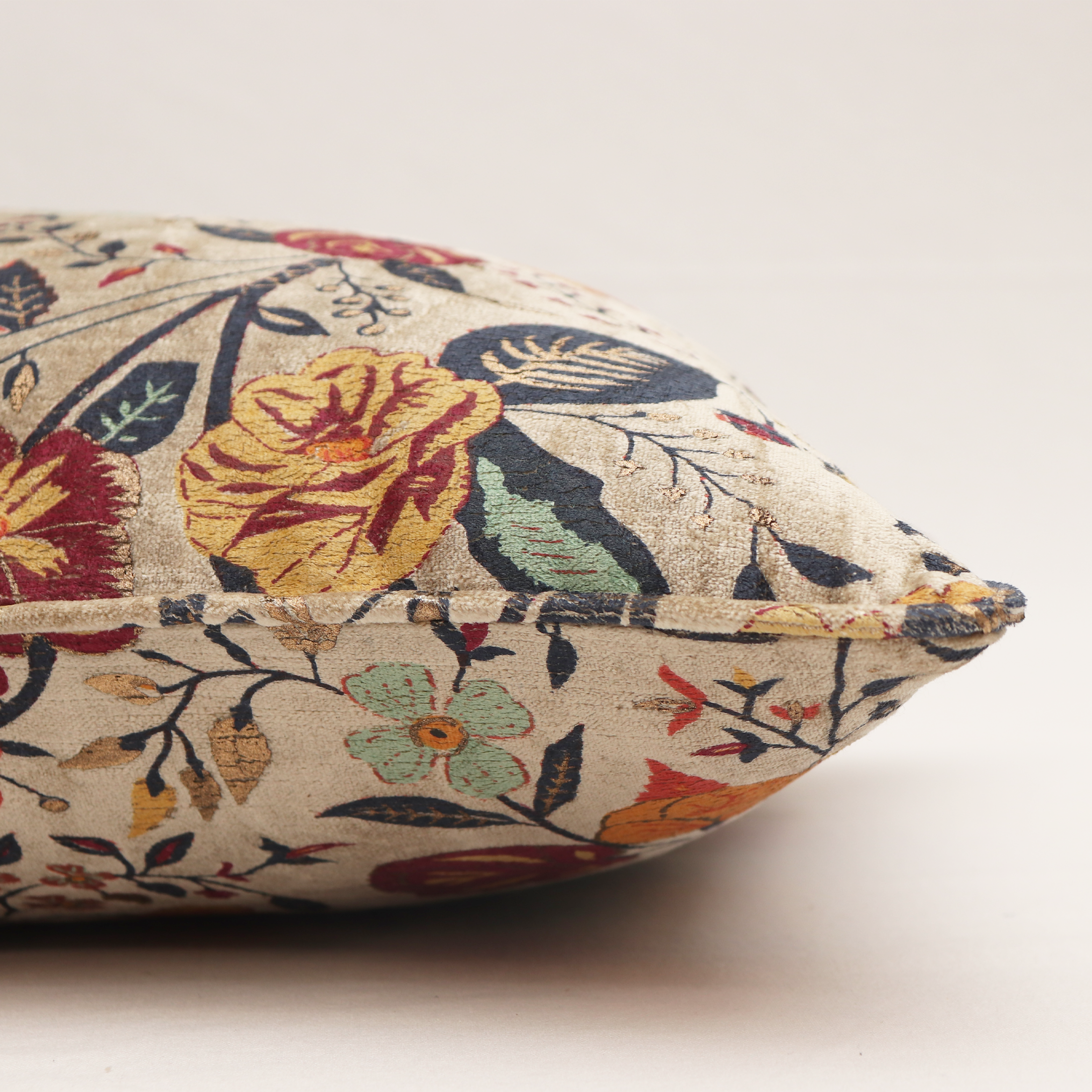 Velvet Cushion Cover - Mughal Garden Noorani