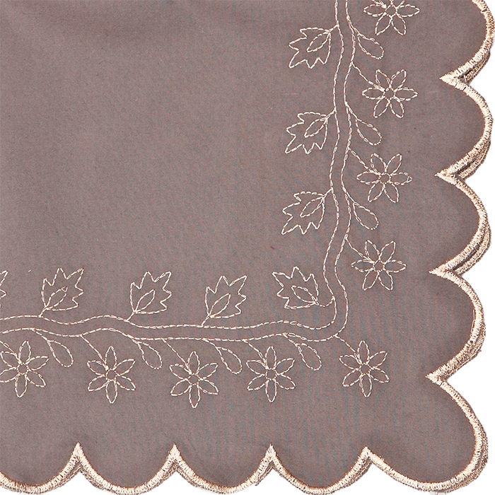 Napkin (Set of 6) - Kundan Scalloped Charcoal