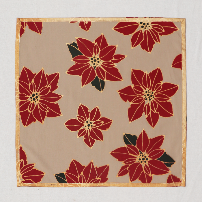 Napkin Set of 6 -   Poinsettia Red