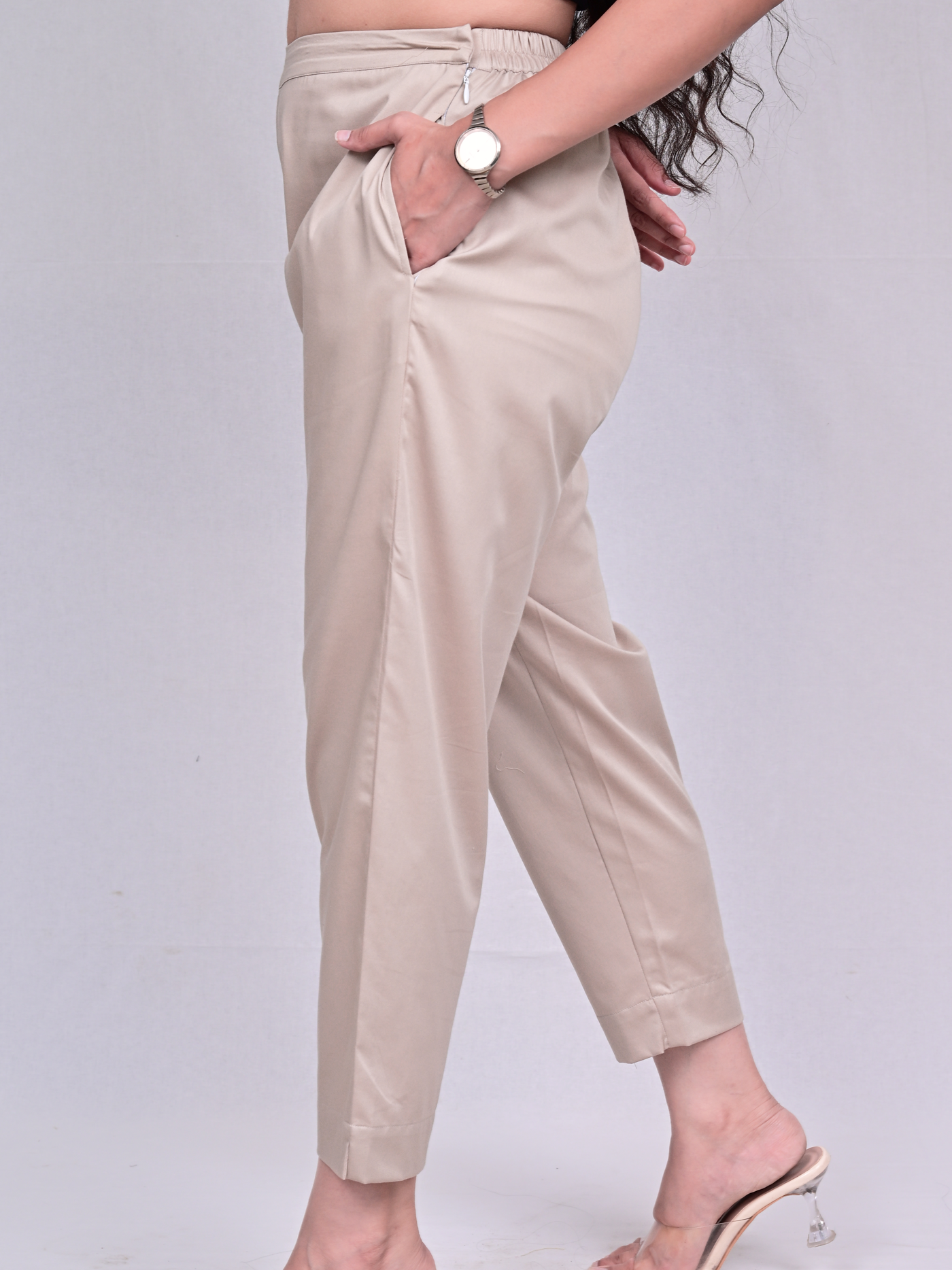 Lateef Pants - Nazneen Organdy Clear