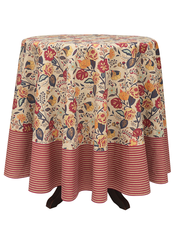 Round Table Cloth  - Mughal Garden Noorani