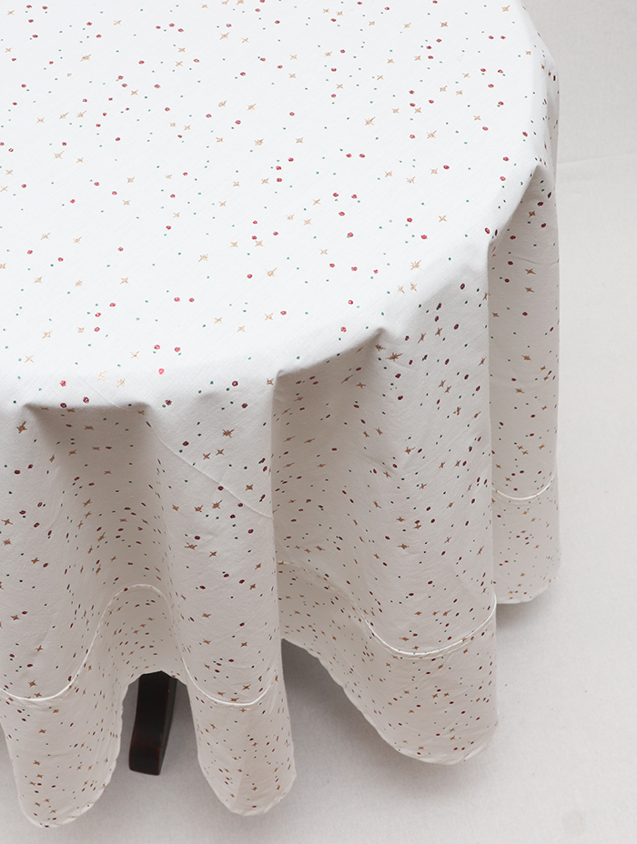 Round Table Cloth - Stars Chamkili