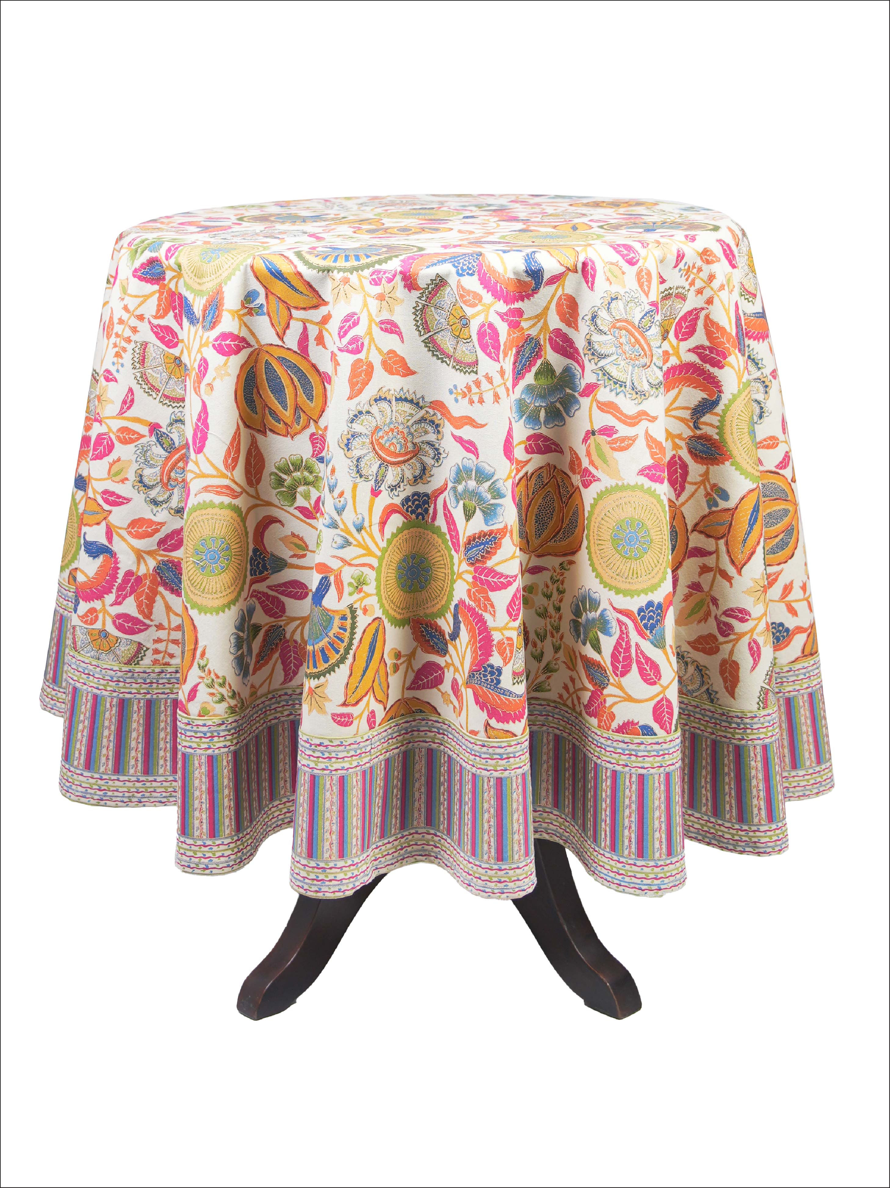 Round Table Cloth - Mohabbat Garnet