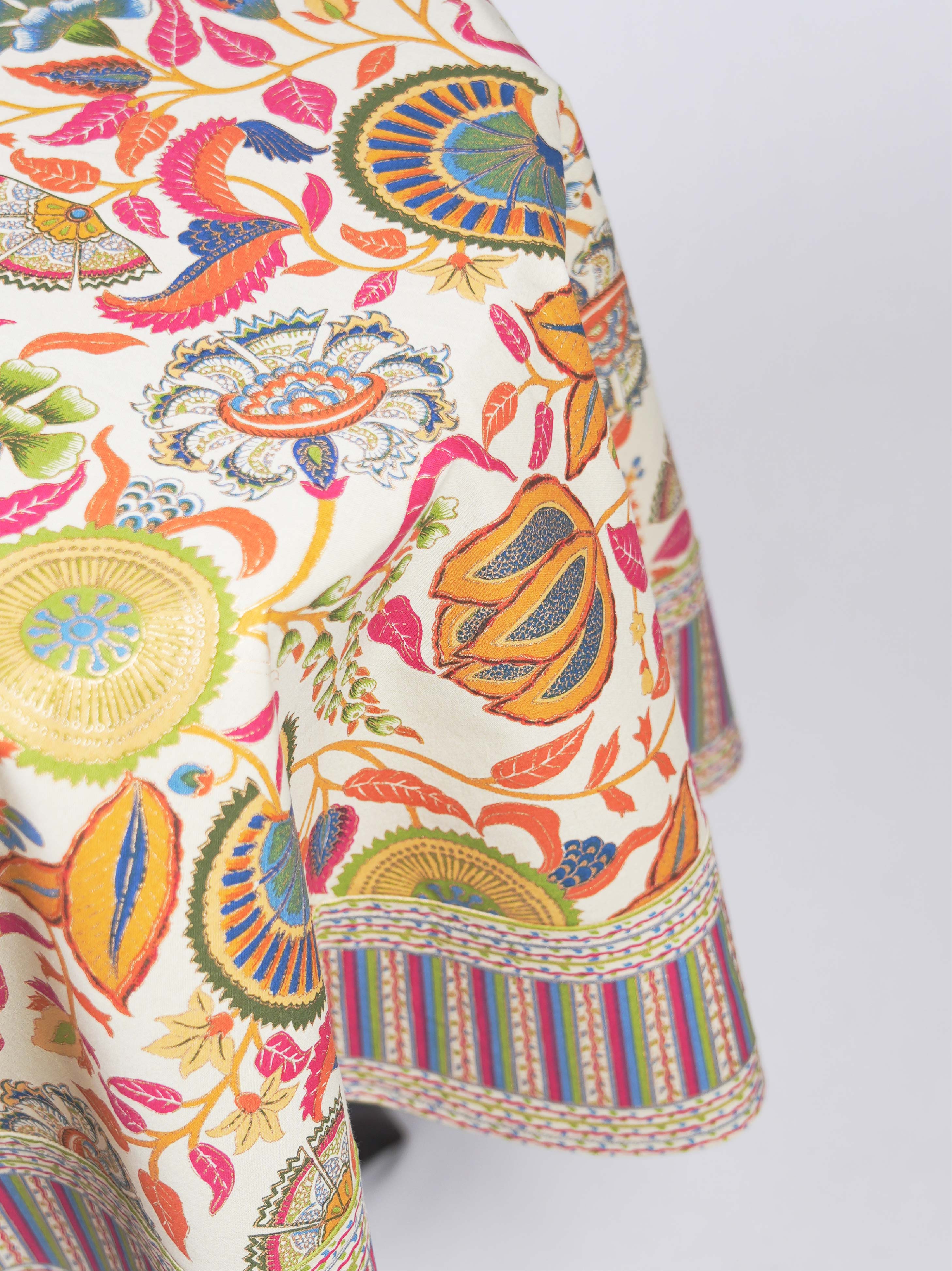 Round Table Cloth - Mohabbat Garnet