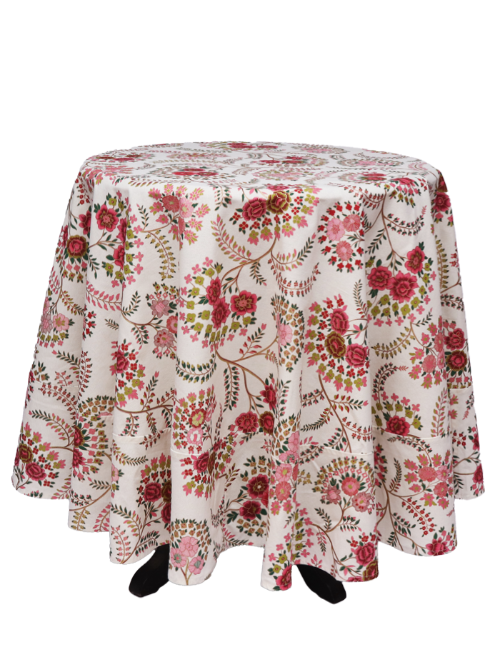 Round Table Cloth  - Confetti Crimsonred