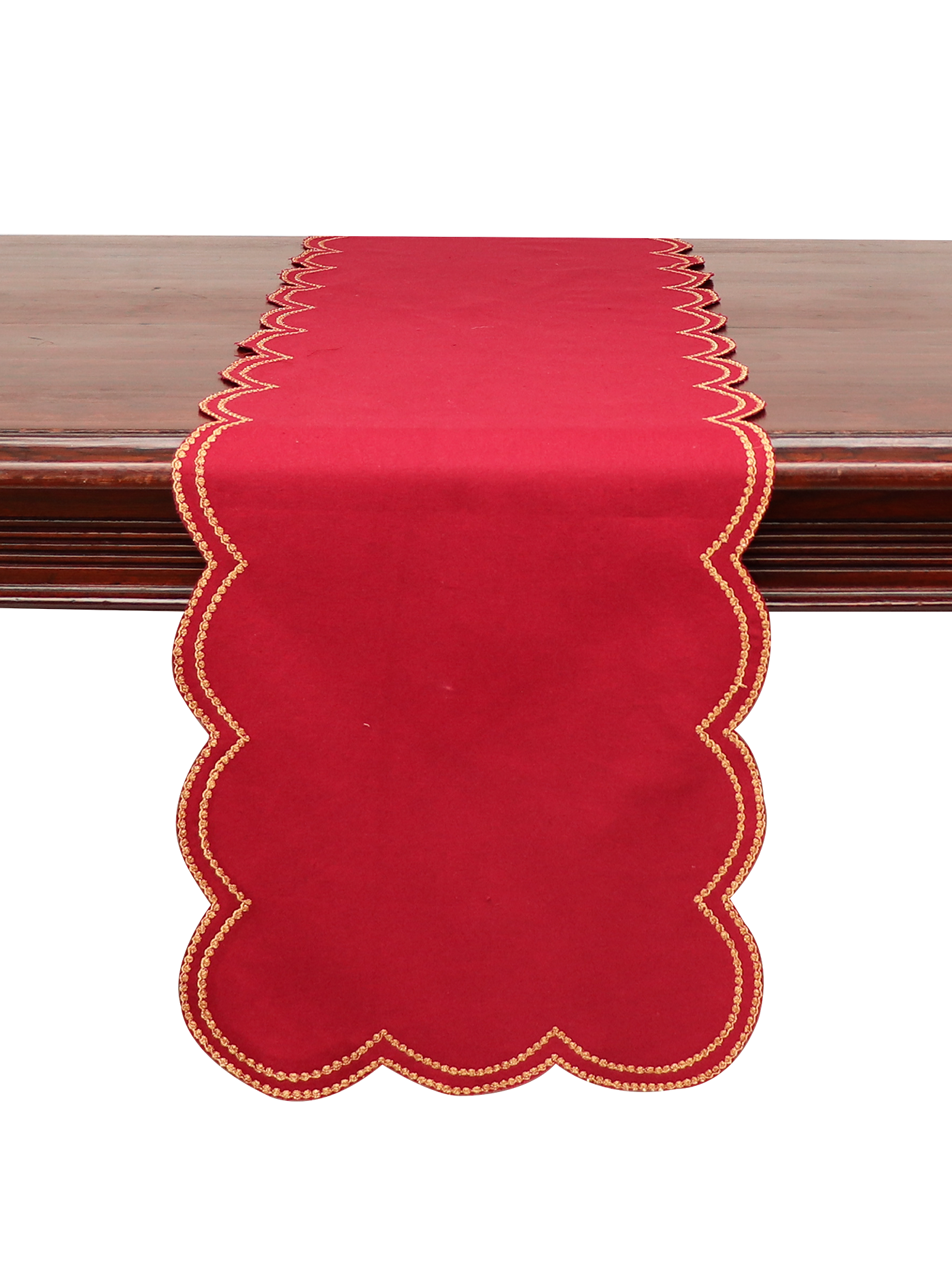 Runner - Kundan Scalloped Mehroon