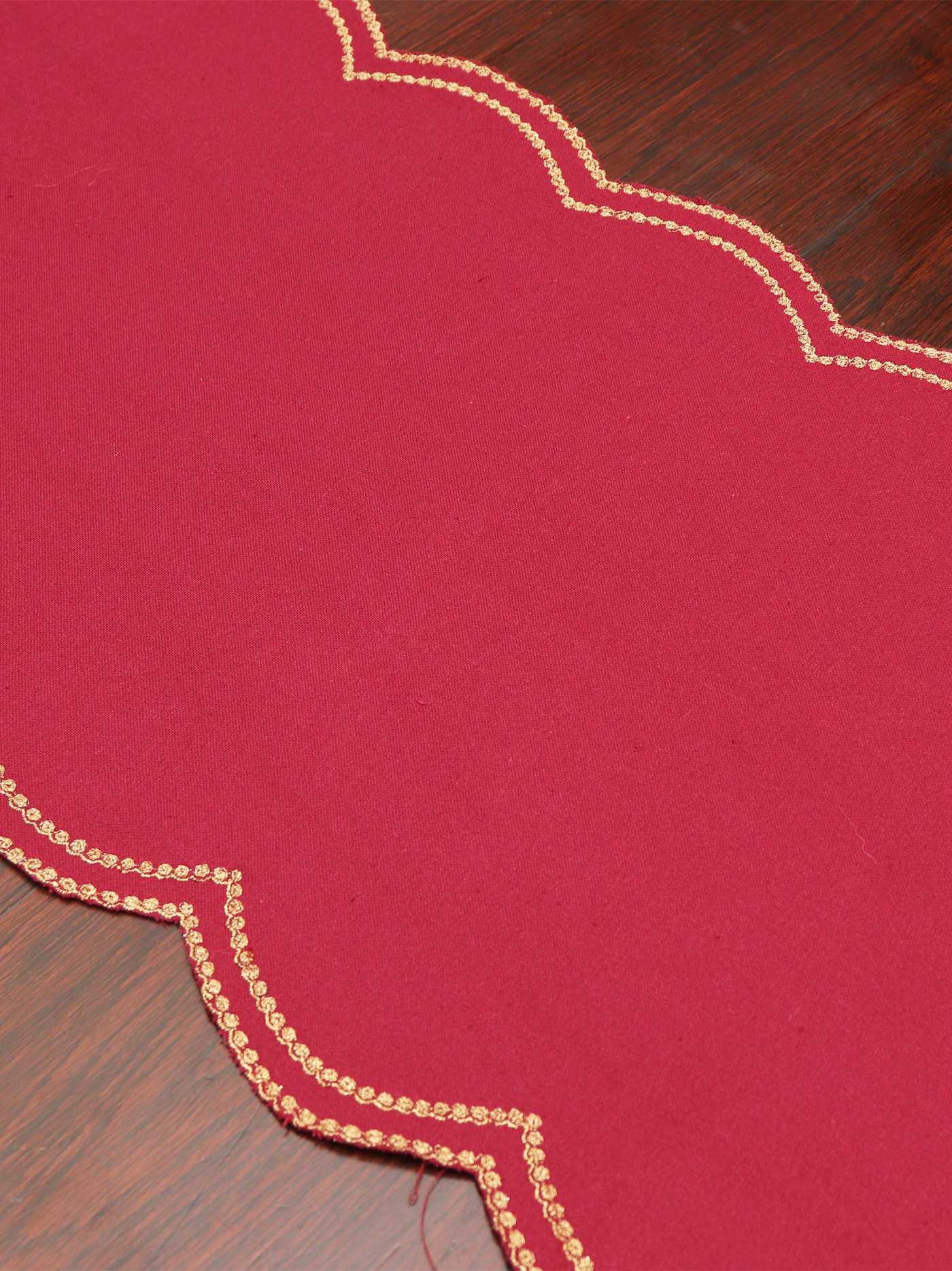 Runner - Kundan Scalloped Mehroon