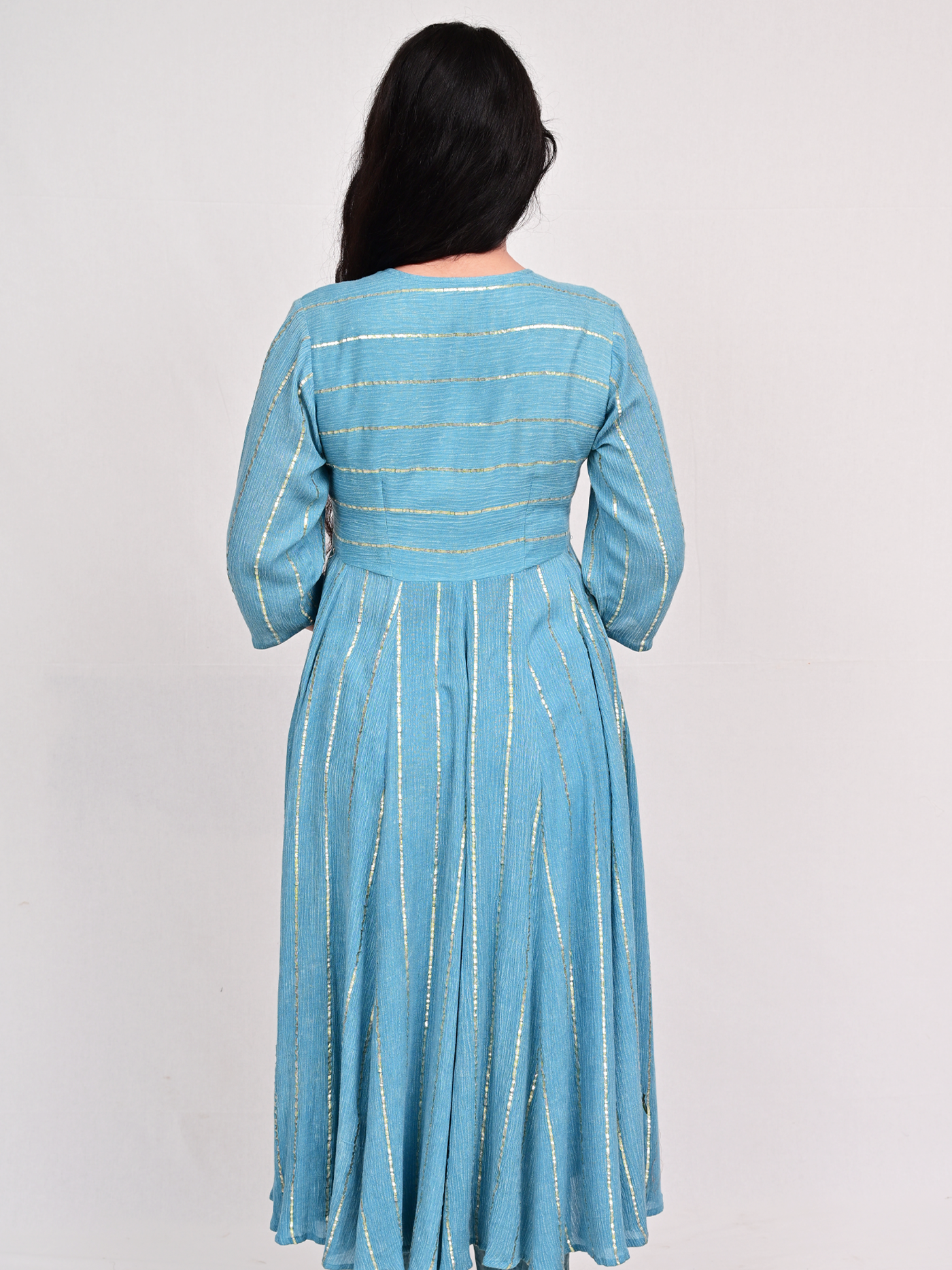 Swarna Dress - Lurex Engym Blue