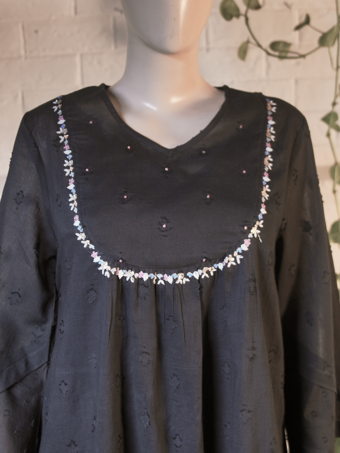 Farsi Kurta with Slip - Black