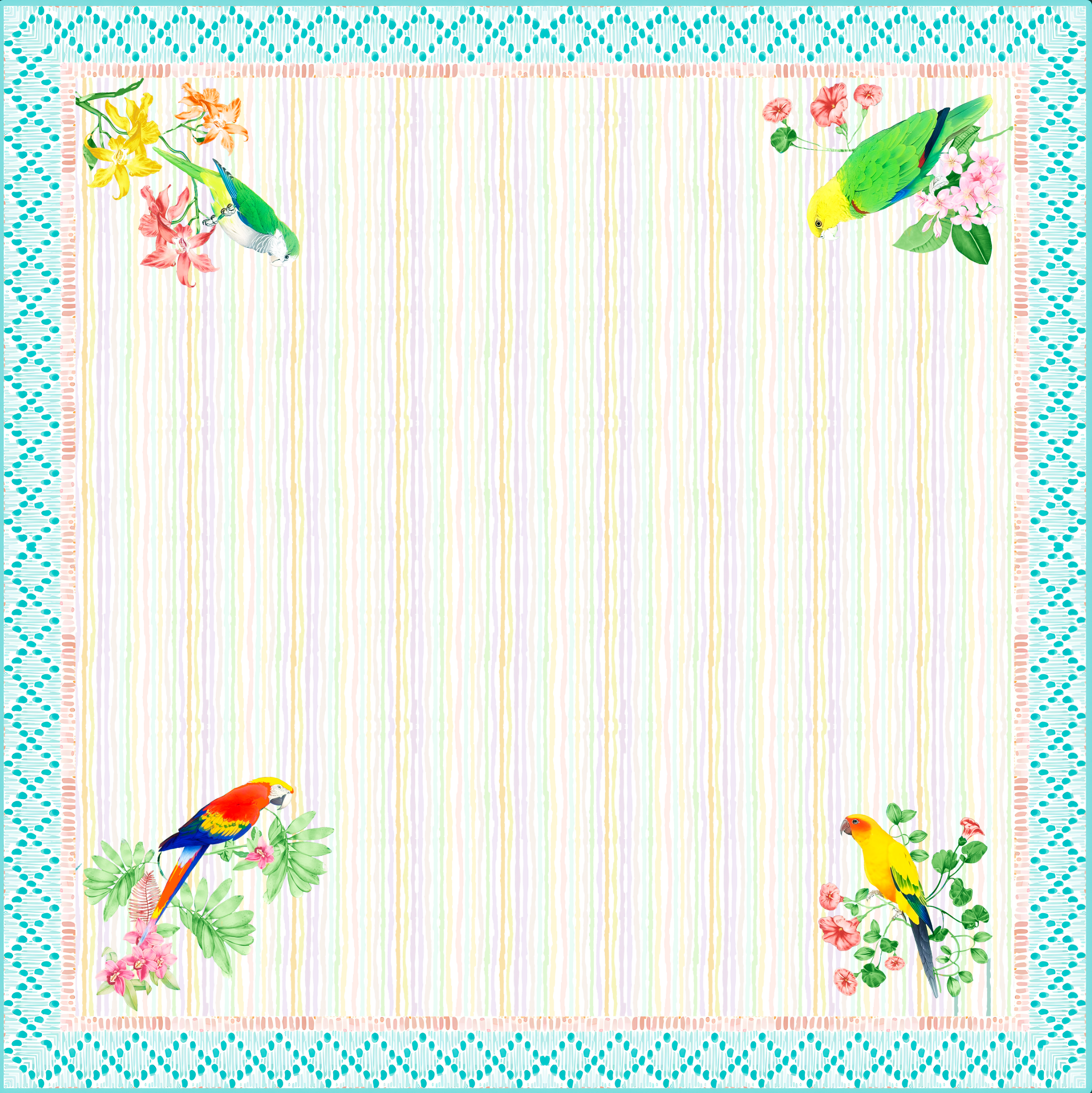 Table cloth - Parakeet Rainbow