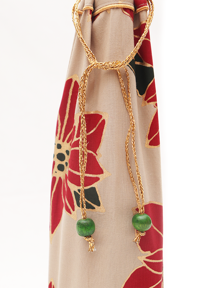 Emb Wine Bag - Poinsettia Red